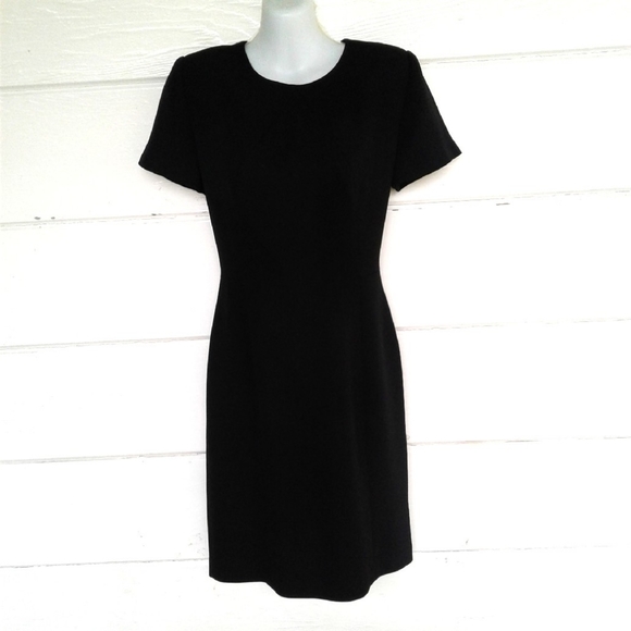 kasper black sheath dress